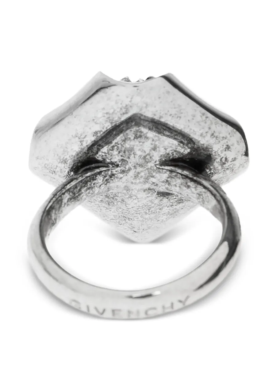 crystal-embellished geometric ring 7