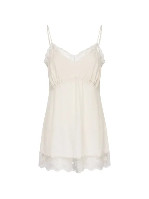 lace-trim top