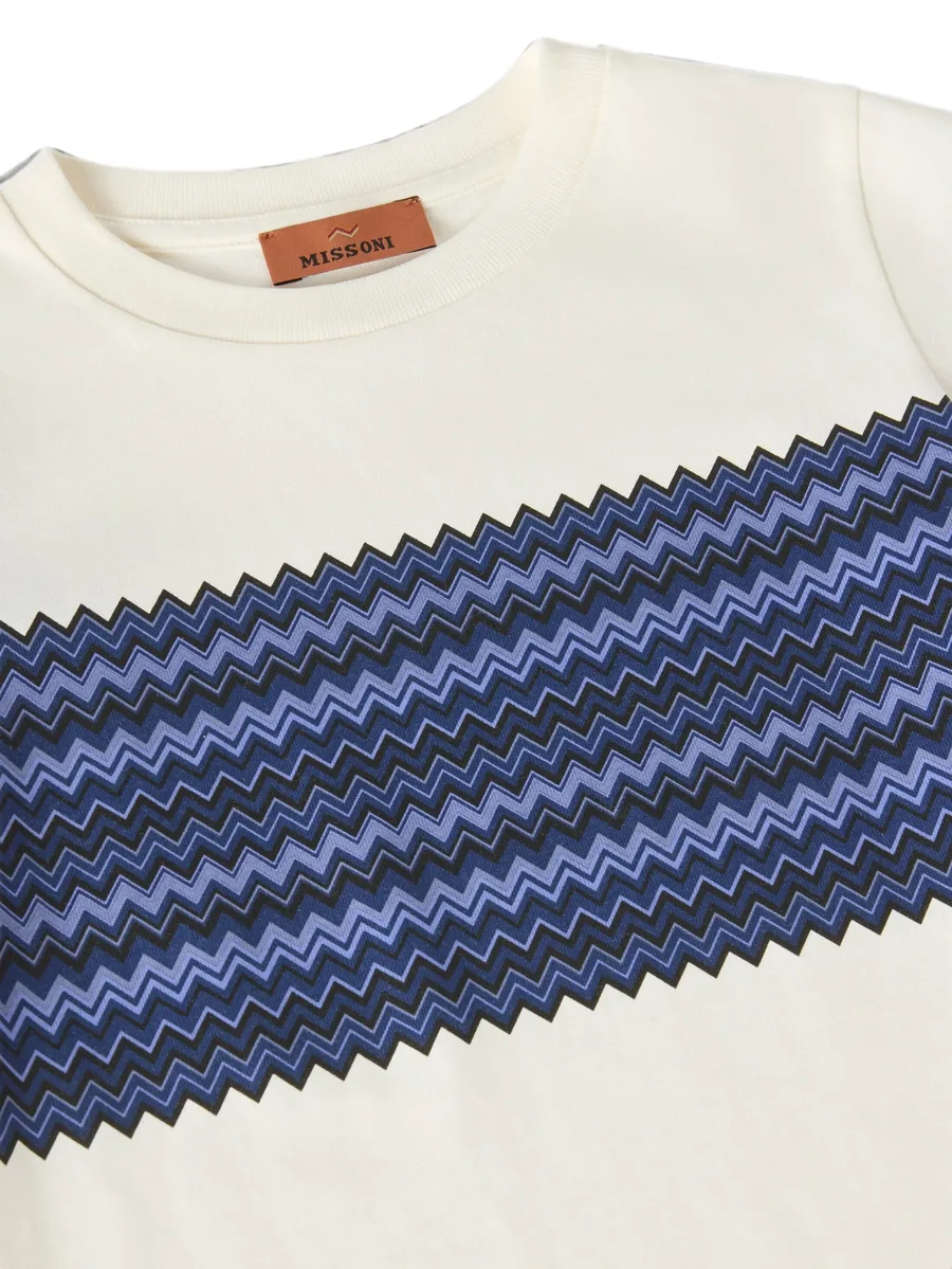 zigzag-print T-shirt 3