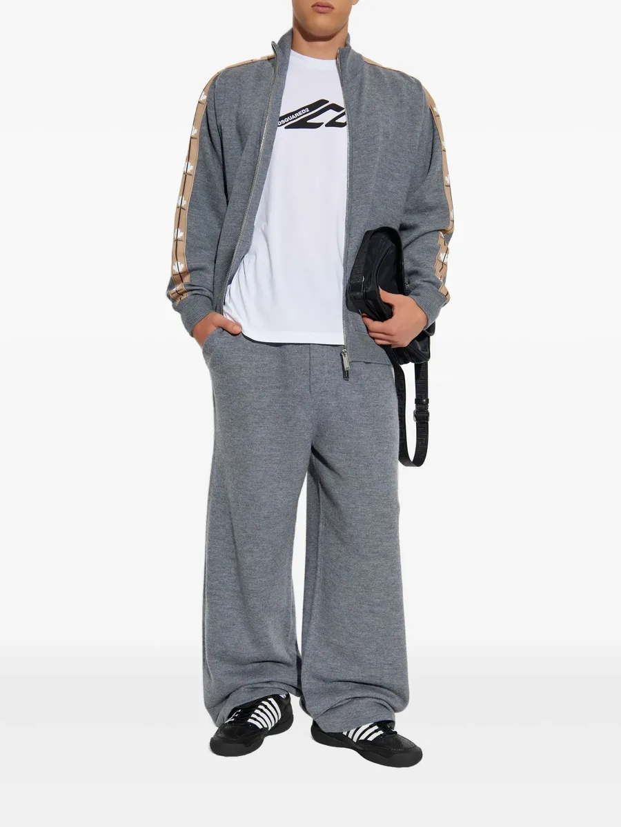 logo-print cardigan 3