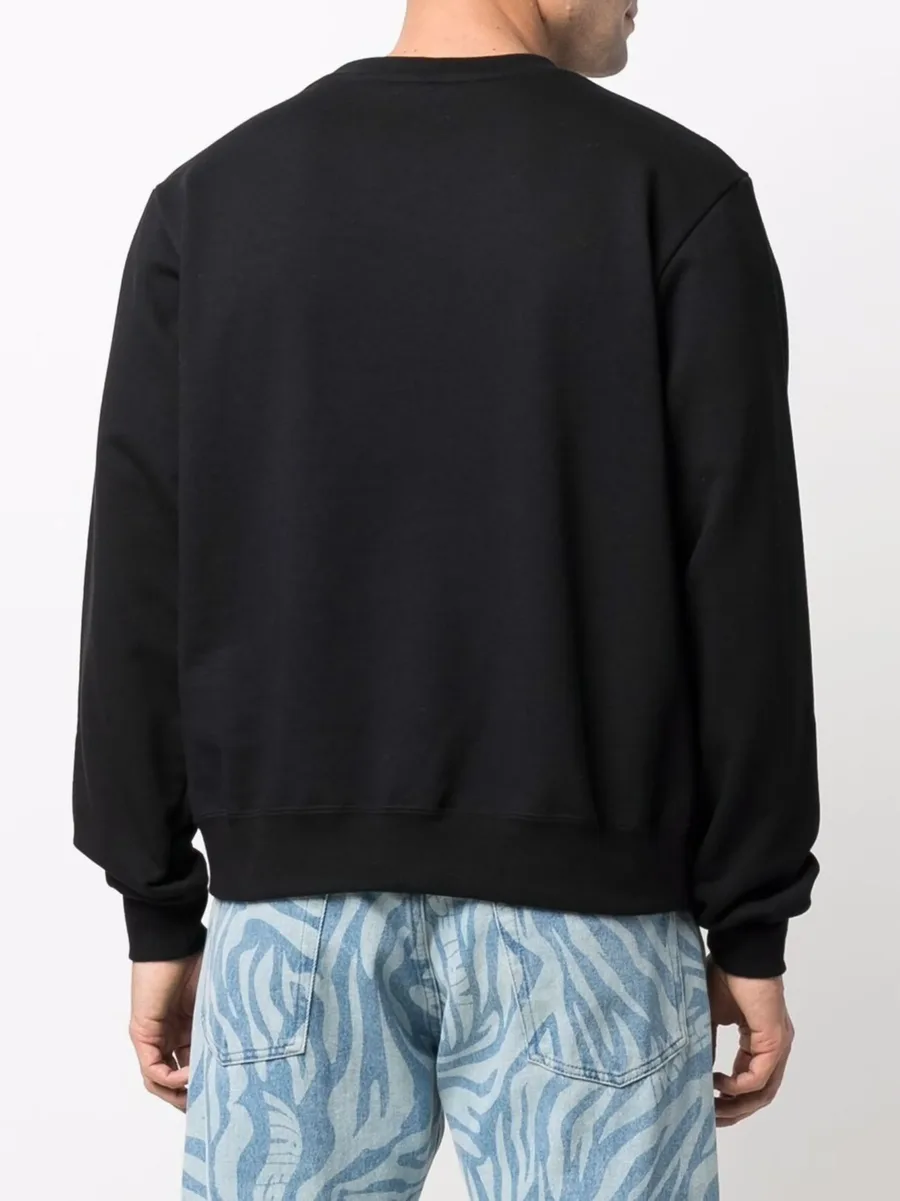 logo-print crew neck sweatshirt 7