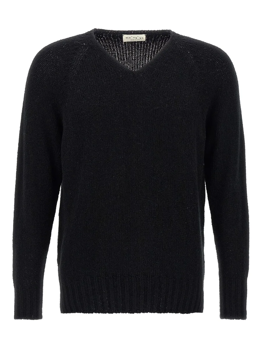 V-neck bouclé sweater 1