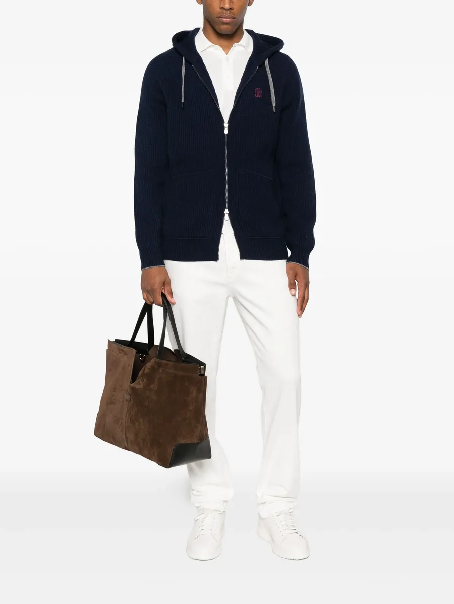 zip-up hooded cardigan 3