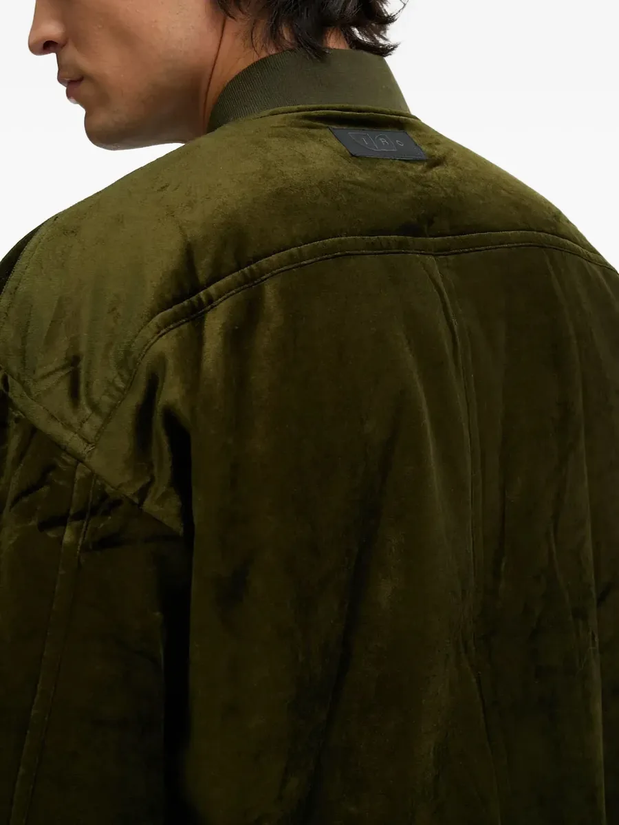 zip-fastening velvet jacket 7