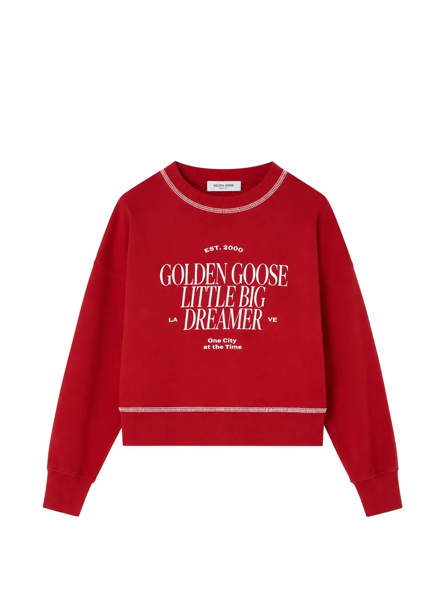 logo-print cropped sweatshirt 1