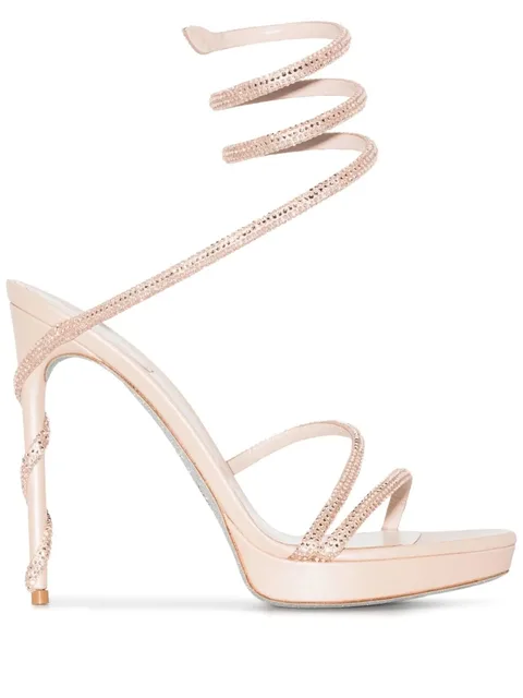 crystal-embellished 120mm stiletto sandals