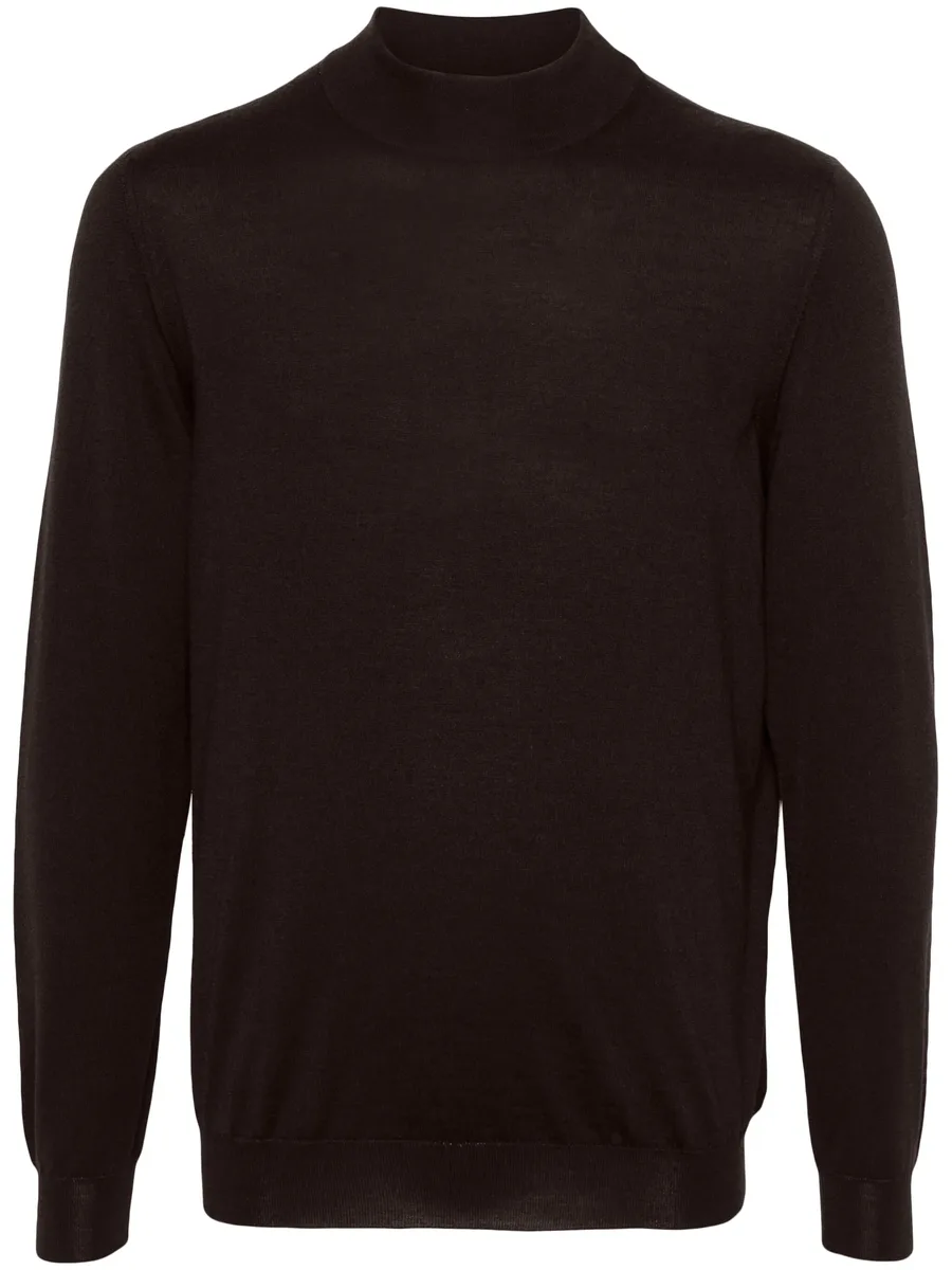 high-neck cashmere-silk jumper 1