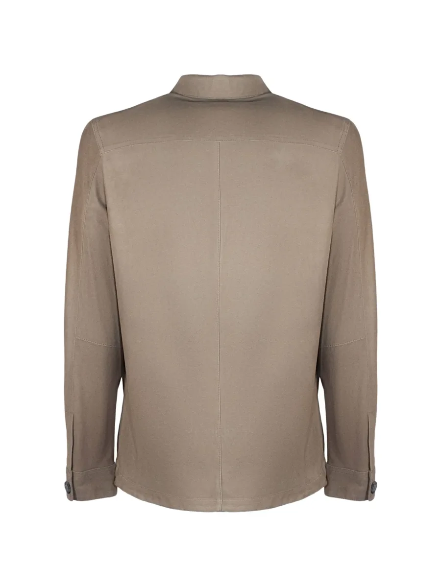 Urano button-front suede shirt jacket 3