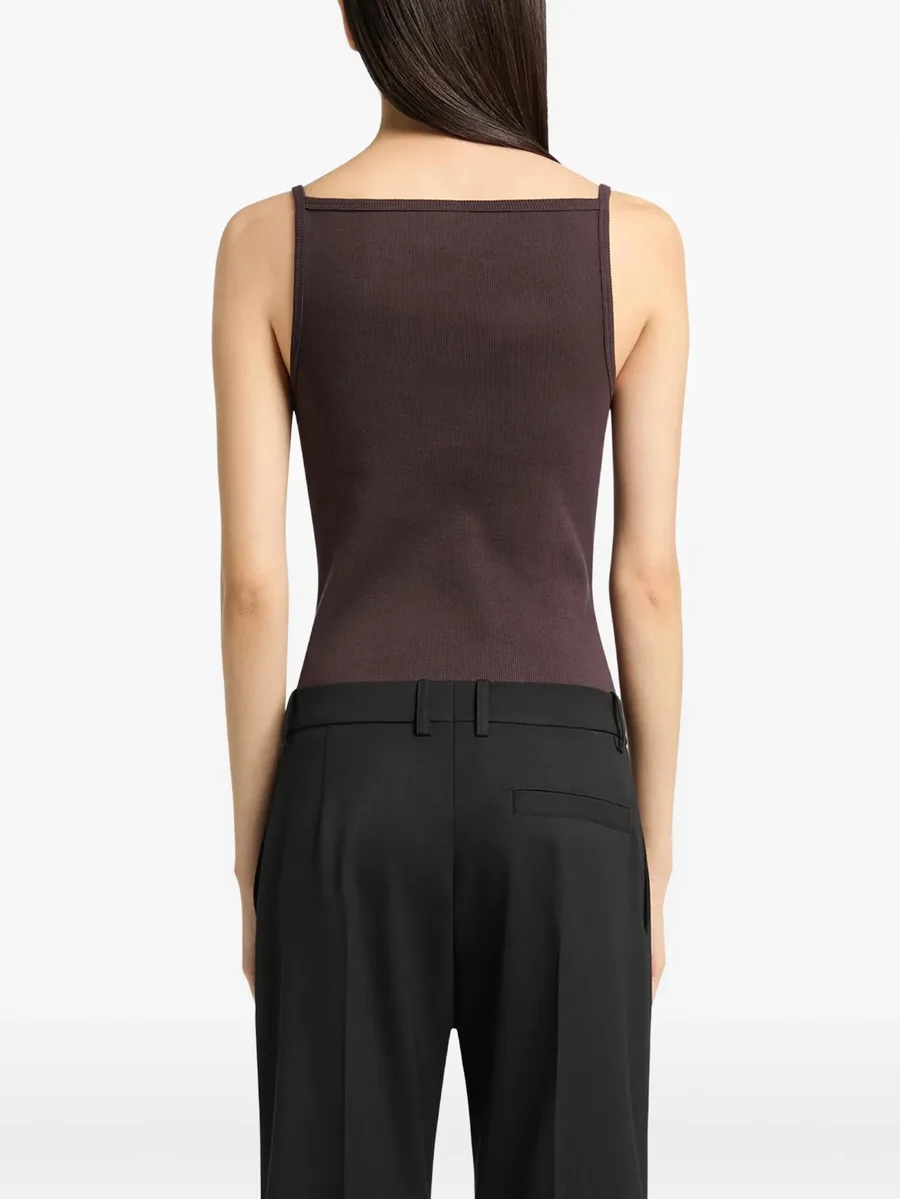 ribbed-knit strap-detail tank top 3