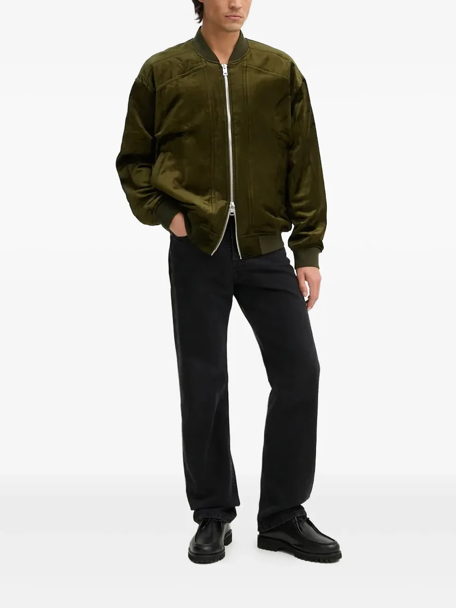 zip-fastening velvet jacket 3