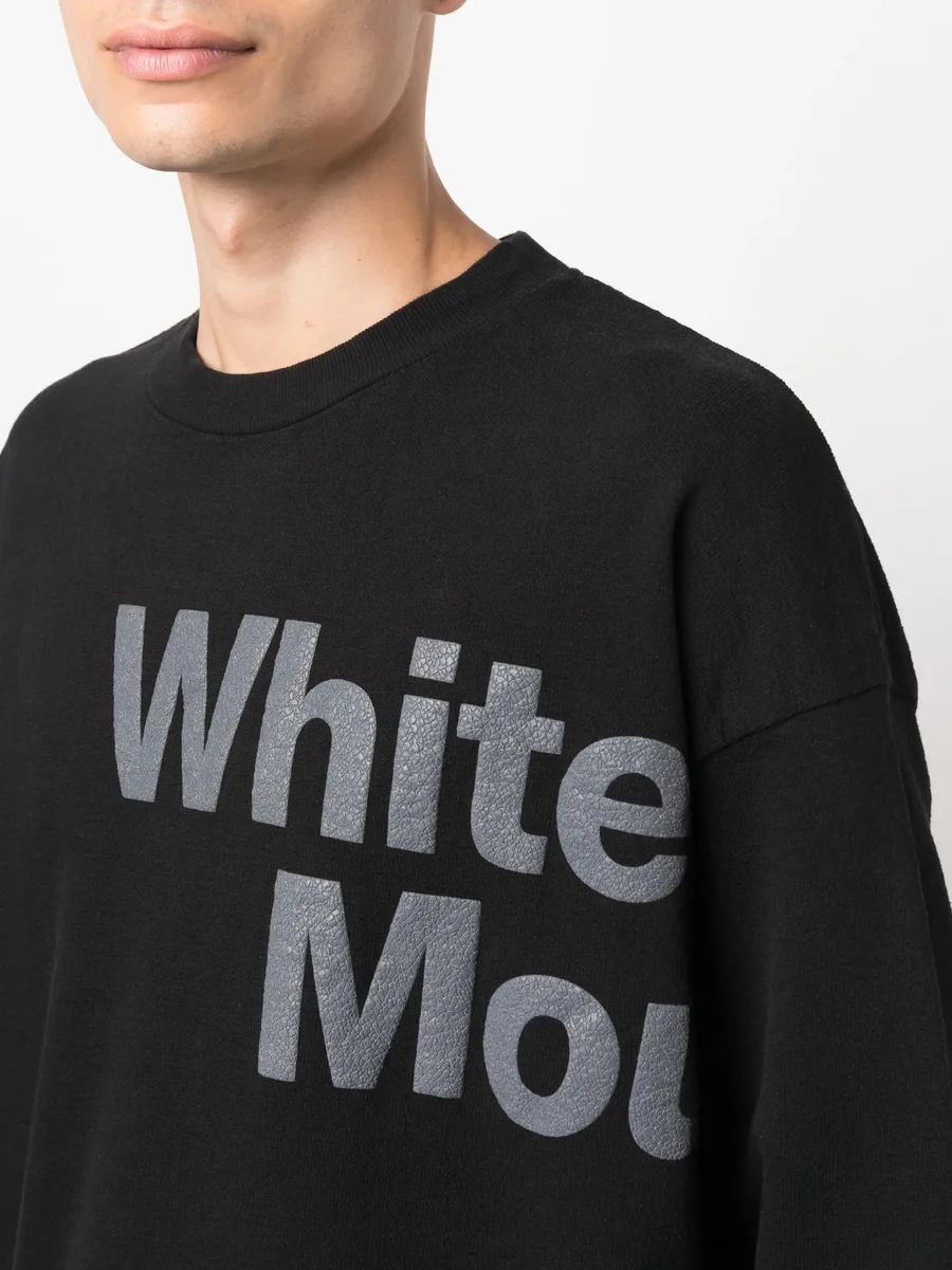 logo-print draped-strap sweatshirt 10