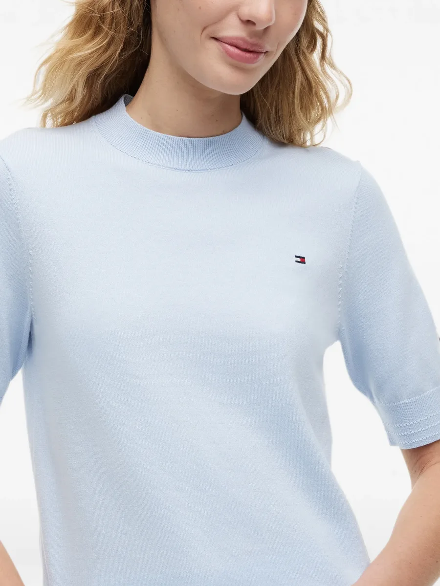short-sleeve logo-embroidered top 5