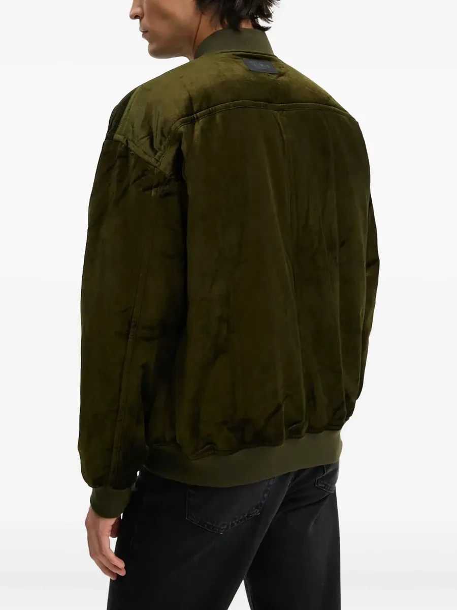 zip-fastening velvet jacket 6