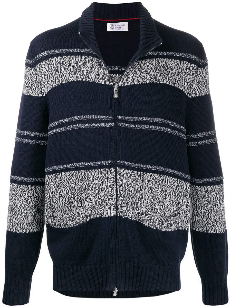 striped pattern cardigan 1