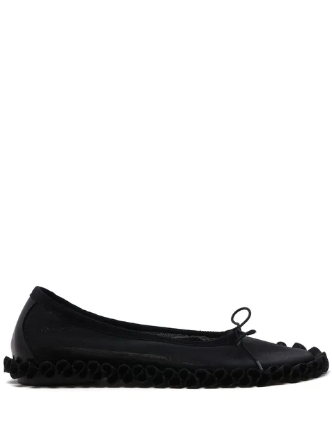 ruffled-detail ballet flats