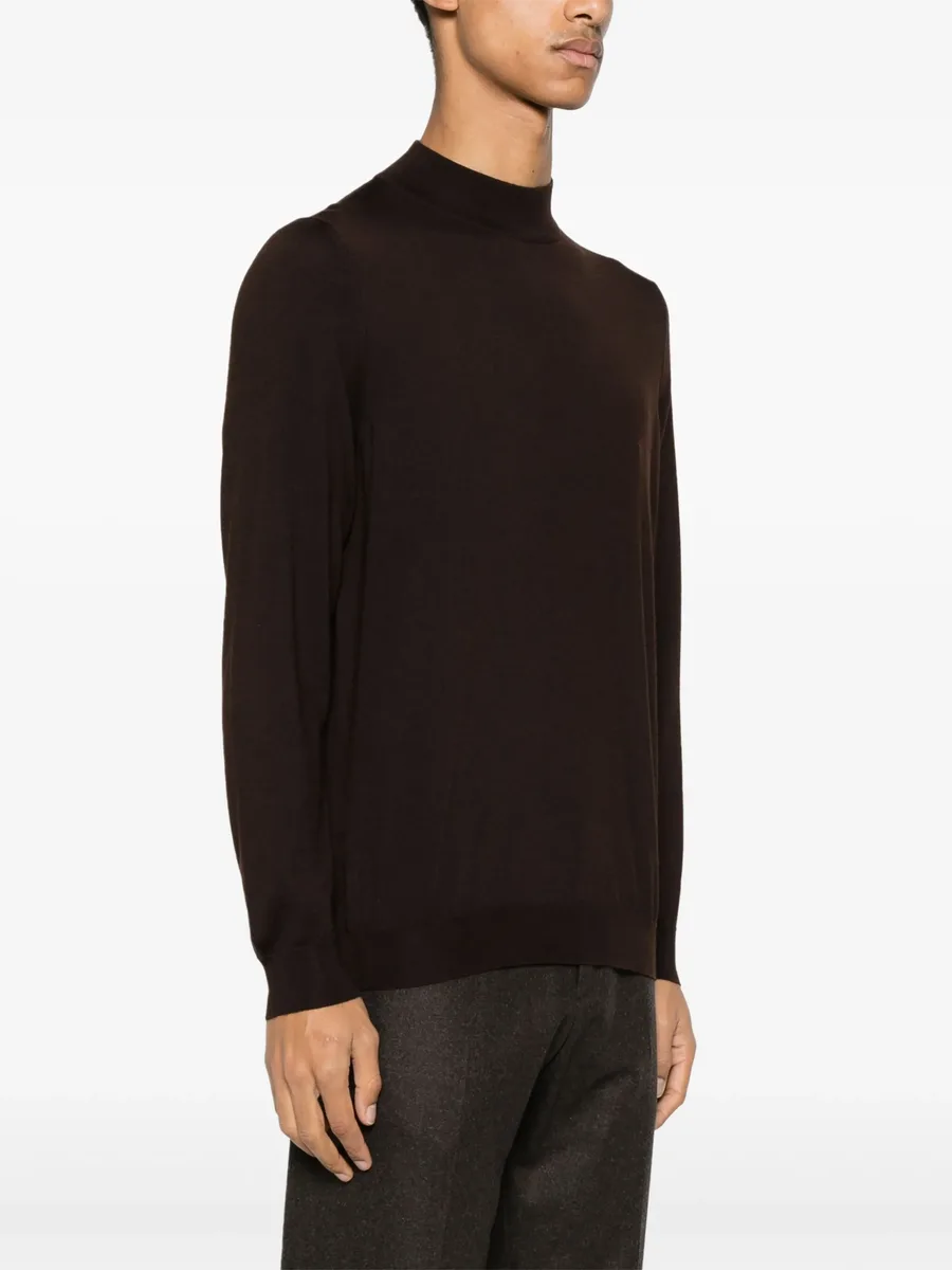 high-neck cashmere-silk jumper 5