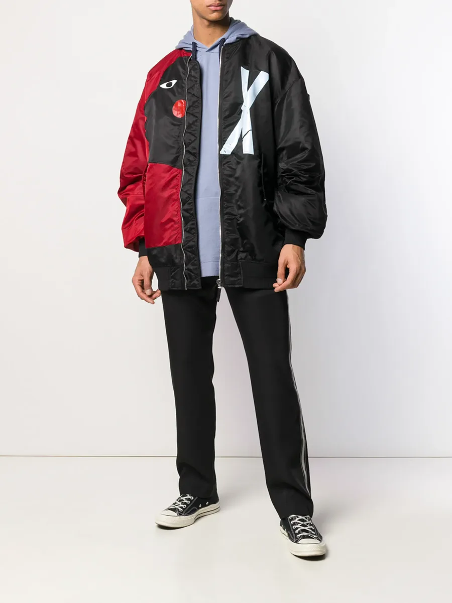 contrasting face bomber jacket 4