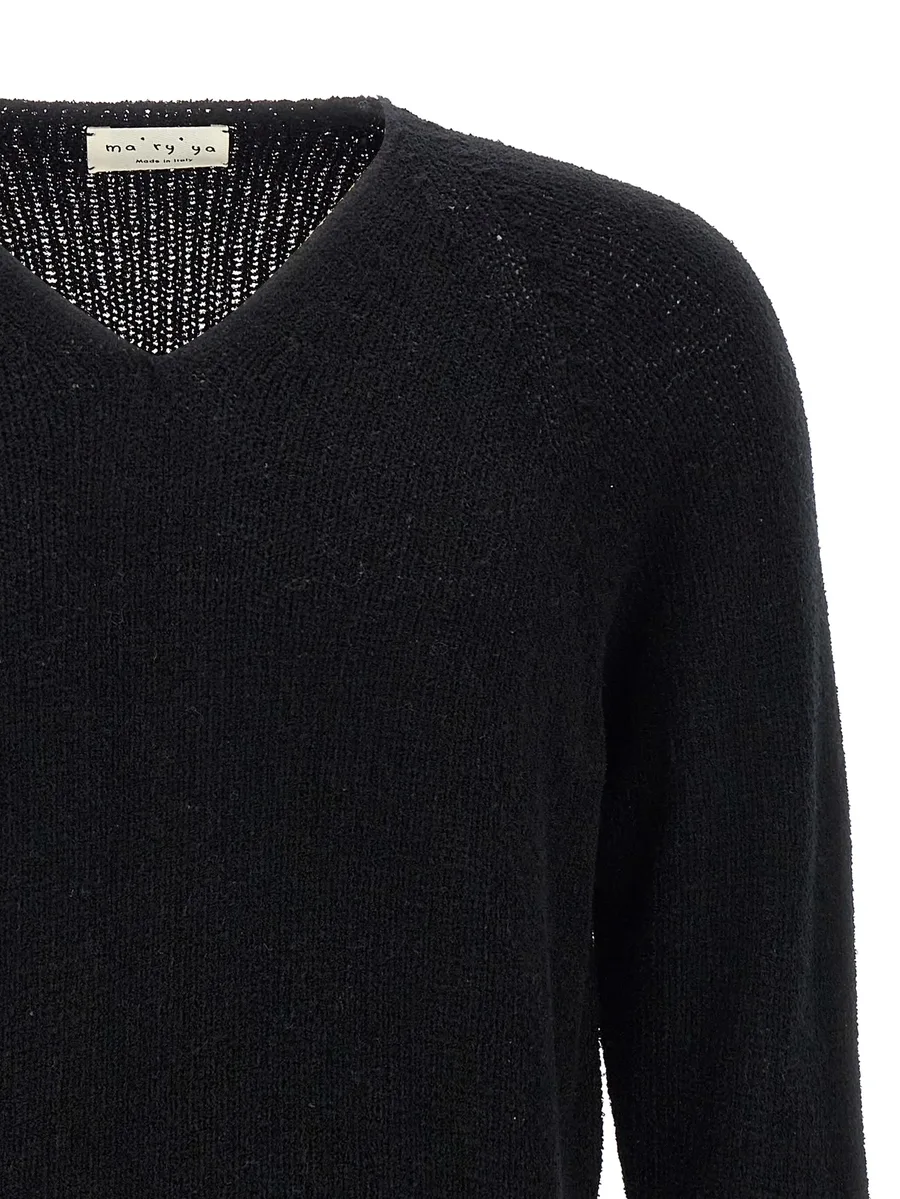 V-neck bouclé sweater 5