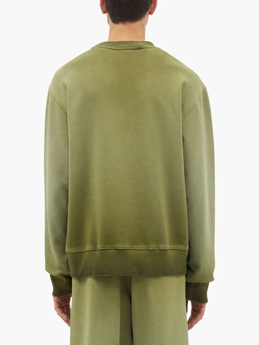 embroidered-logo cotton sweatshirt 8
