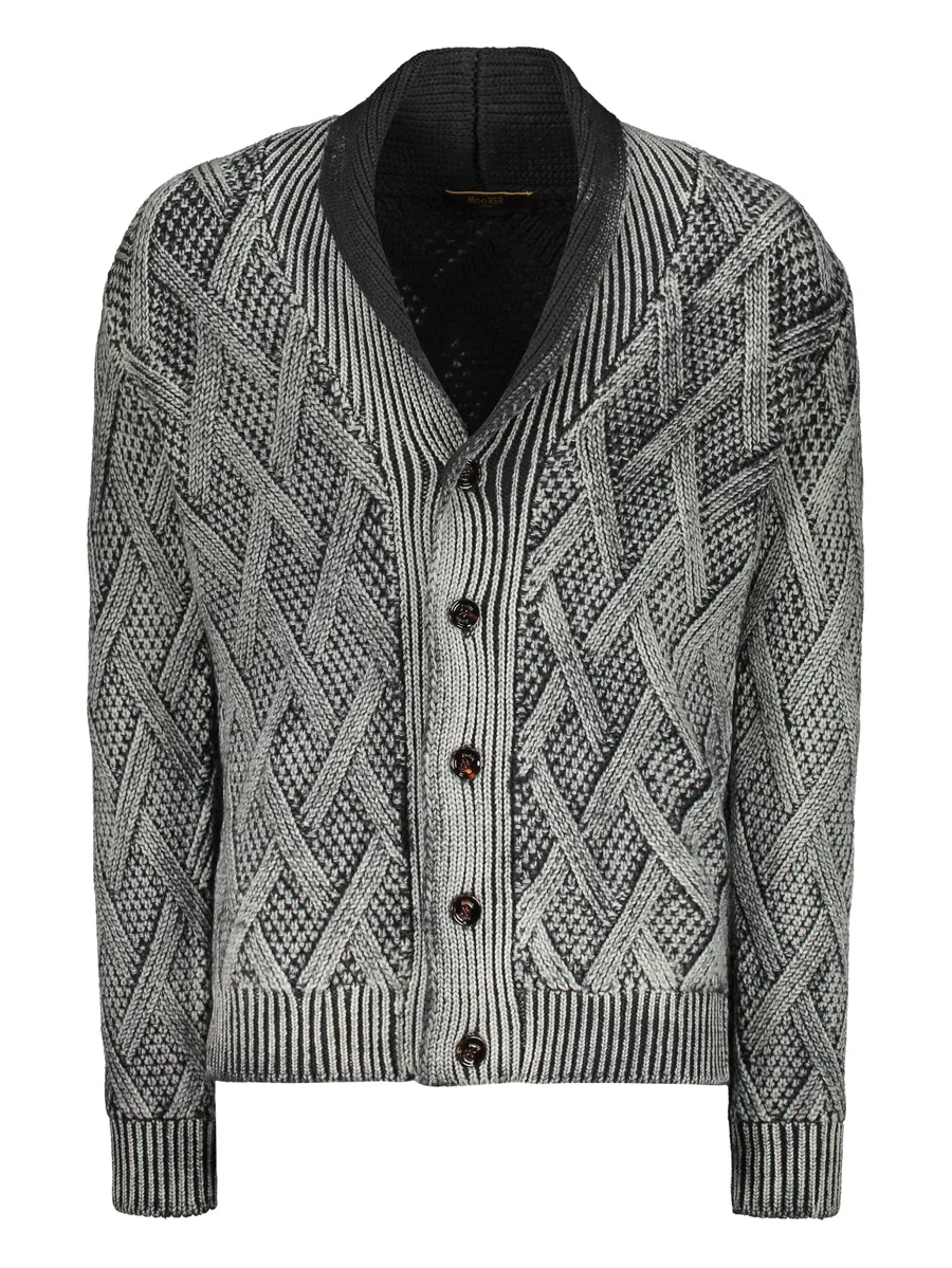 Lelio-LTC diamond-knit cardigan 1