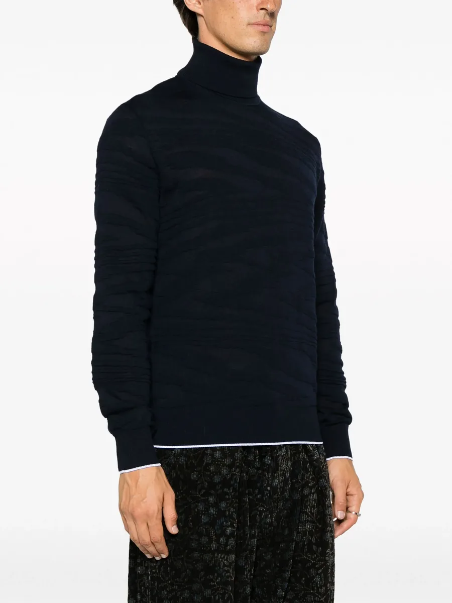zigzag print roll-neck jumper 5