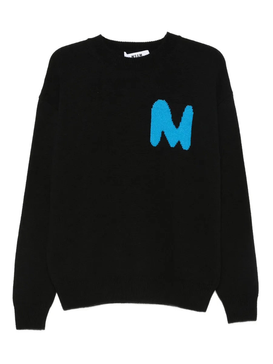 crew-neck logo sweater 1