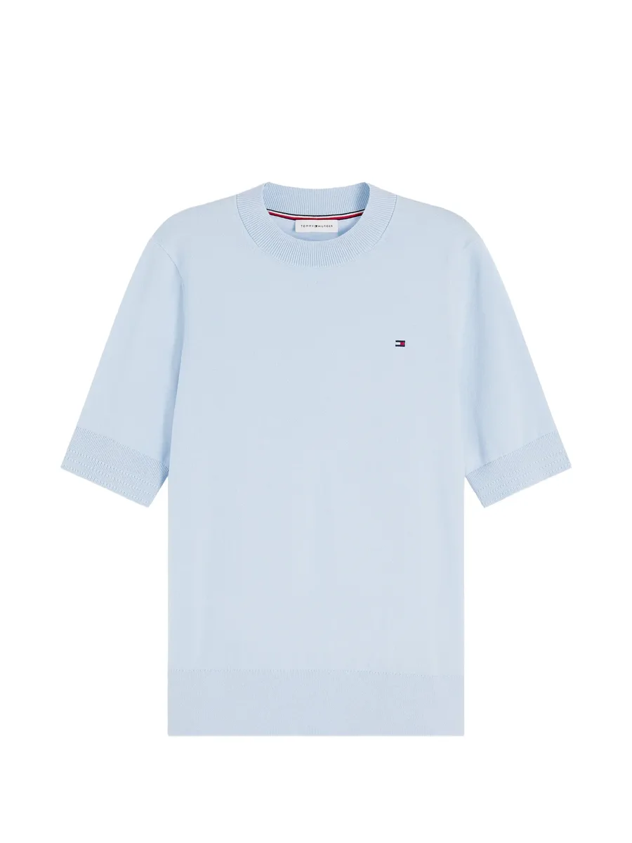 short-sleeve logo-embroidered top 1