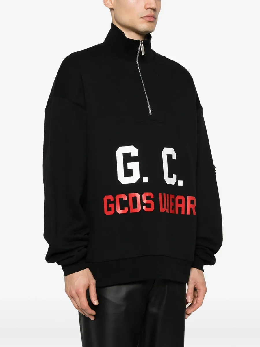 logo-print half-zipped sweatshirt 5