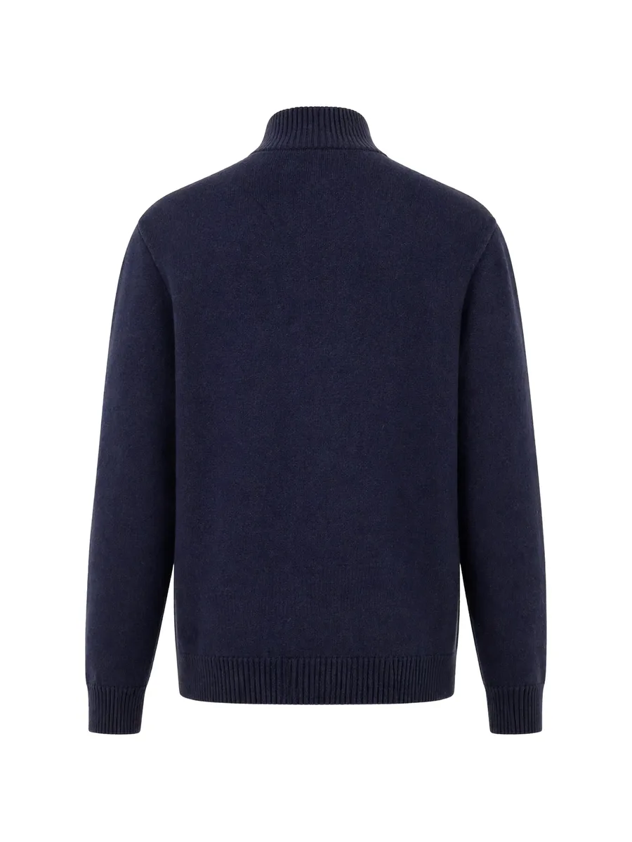 zip-up ribbed-trim cardigan 3
