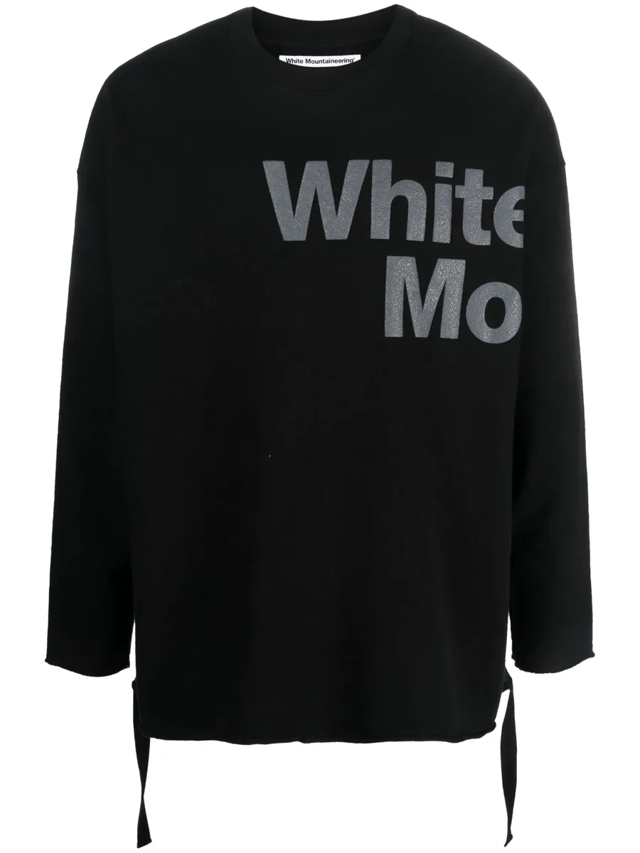 logo-print draped-strap sweatshirt 1