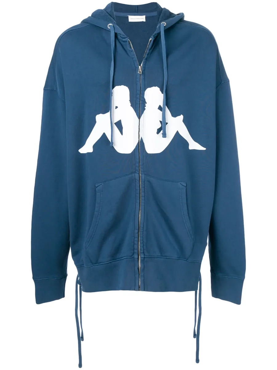 logo print hoodie 1