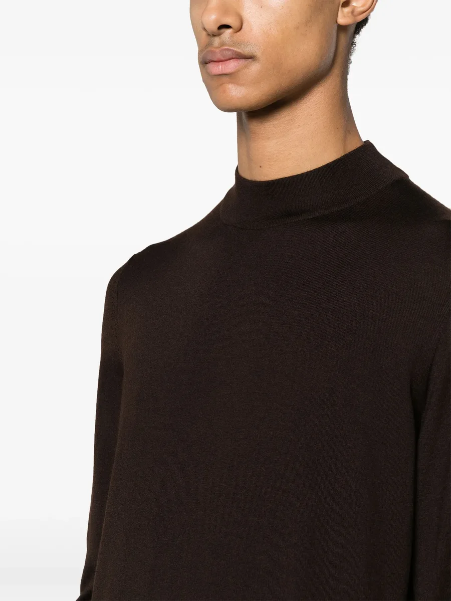 high-neck cashmere-silk jumper 10