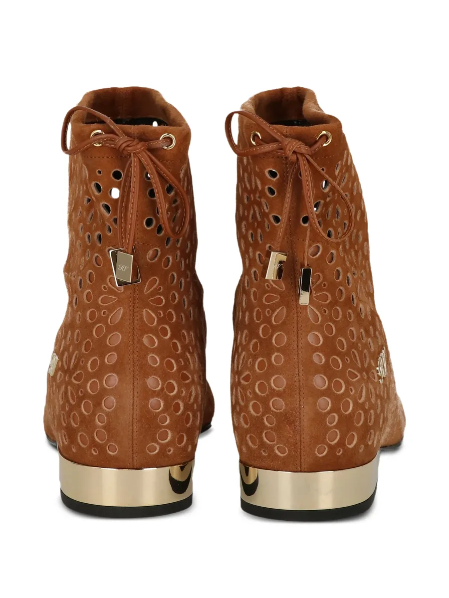 cut-out leather boots 6