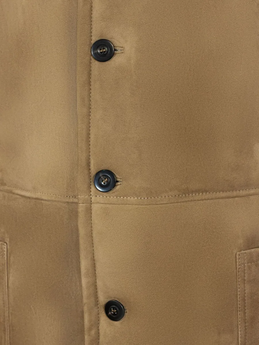 Davin fur-collar suede coat 3