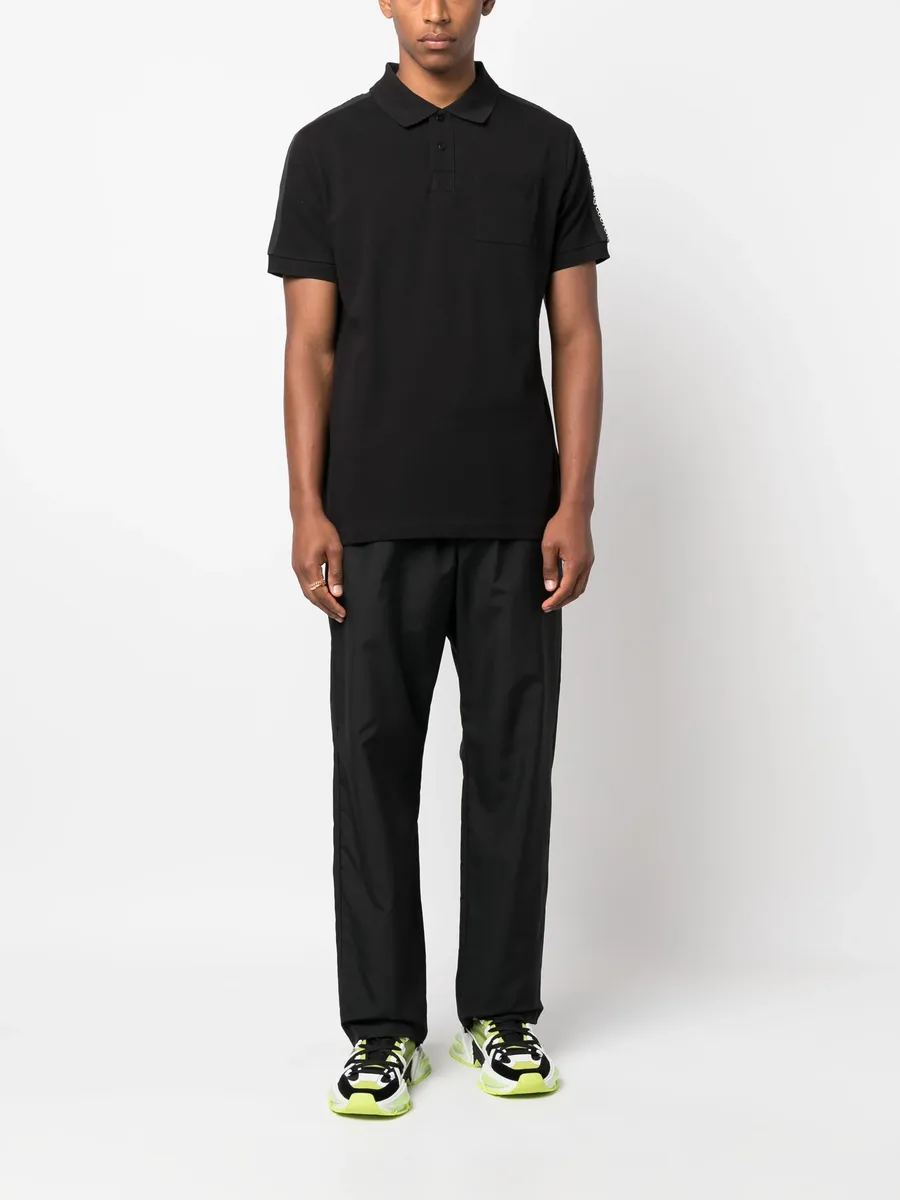 logo-tape cotton polo shirt 3