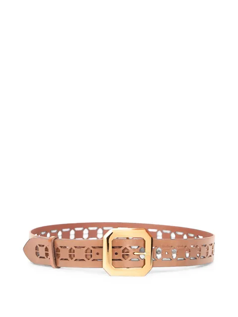 cut-out leather belt
