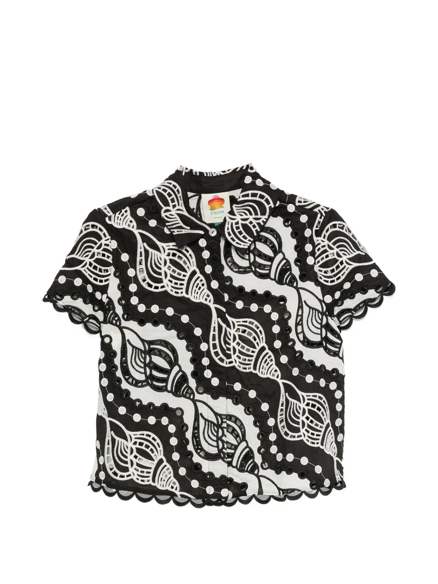 shell-embroidered eyelet shirt 1