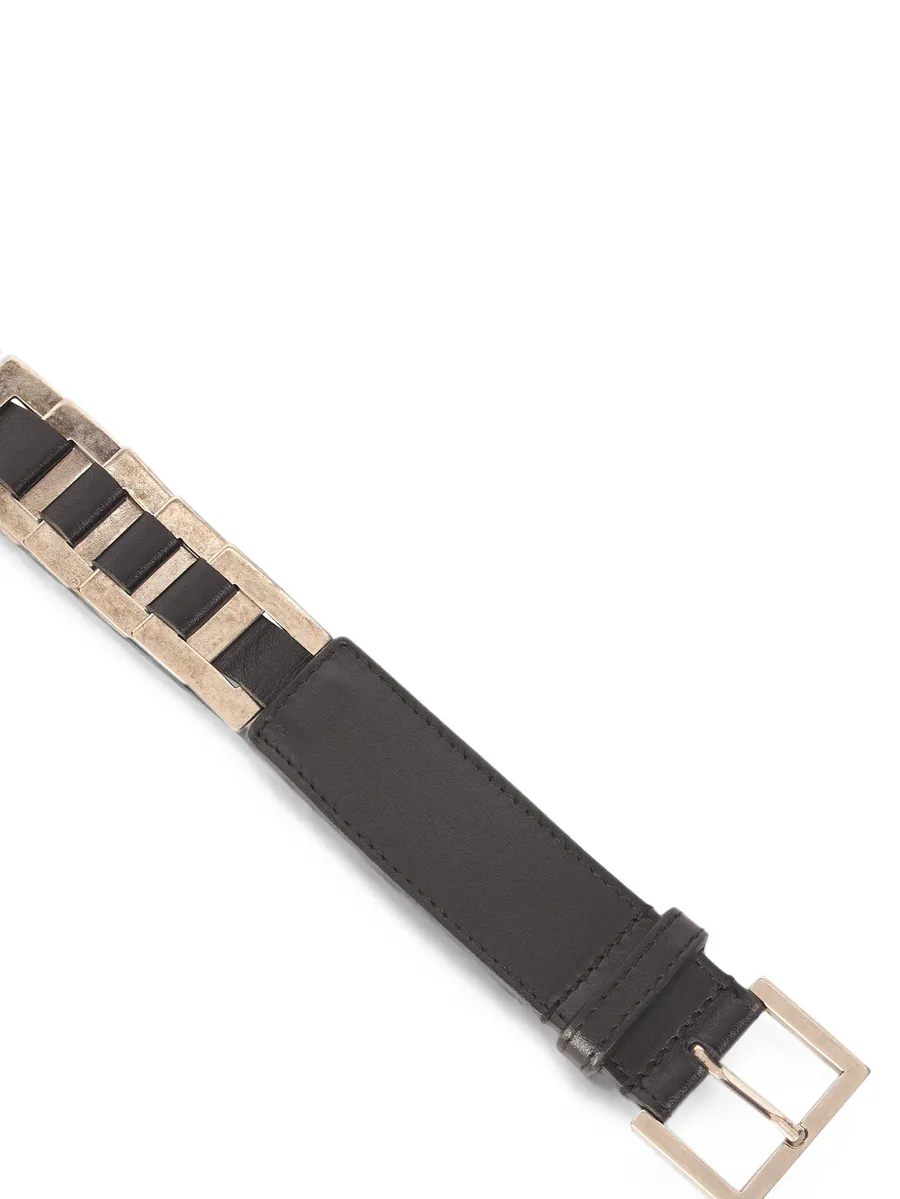 buckle-fastening leather belt 2