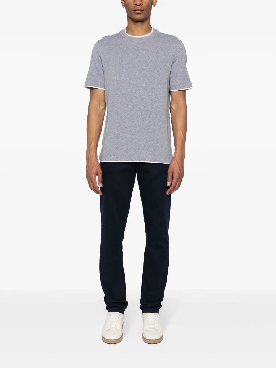 faux-layered cotton T-shirt 4