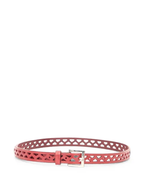 cut-out leather belt