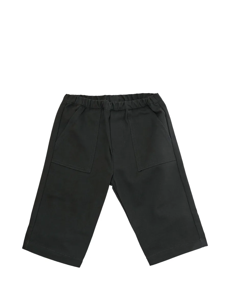 elasticated-waistband trousers 1