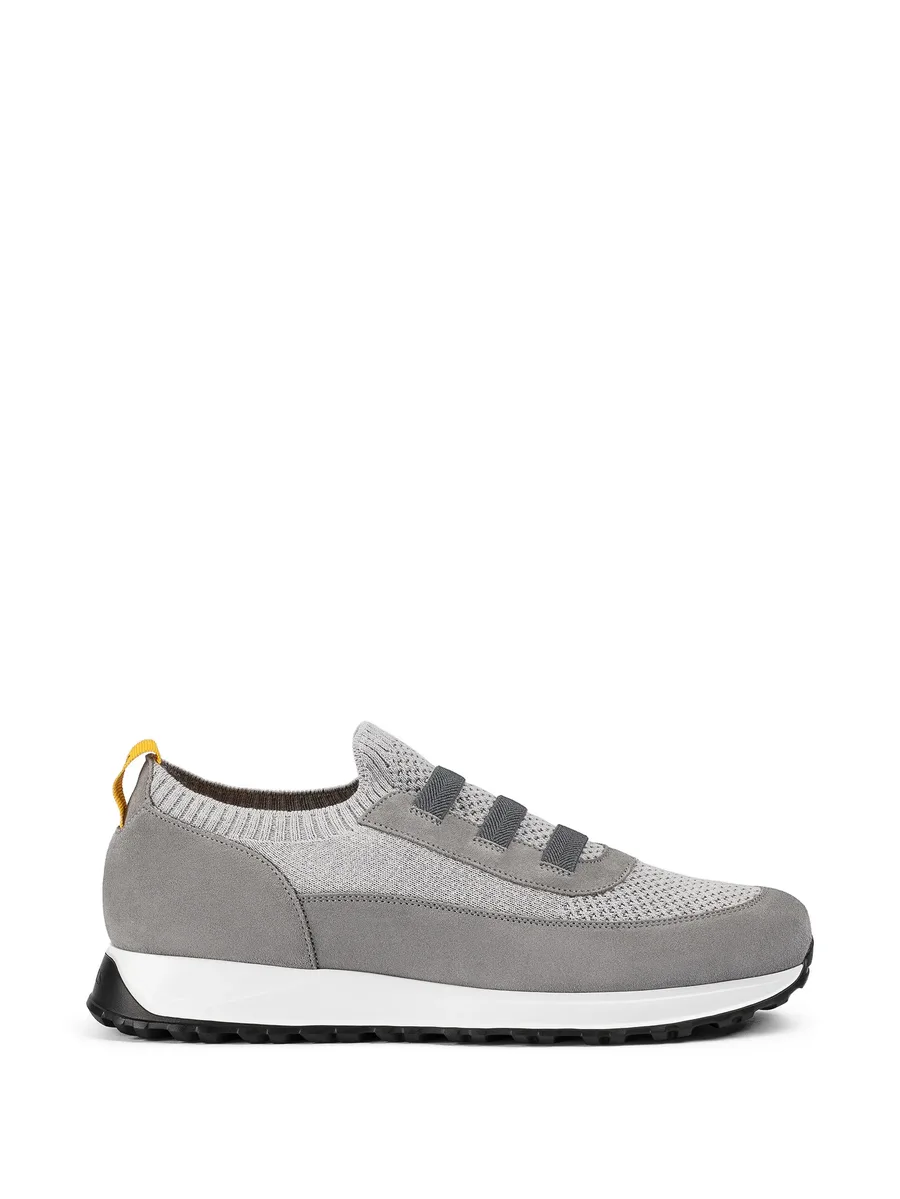 suede panelled sneakers 2
