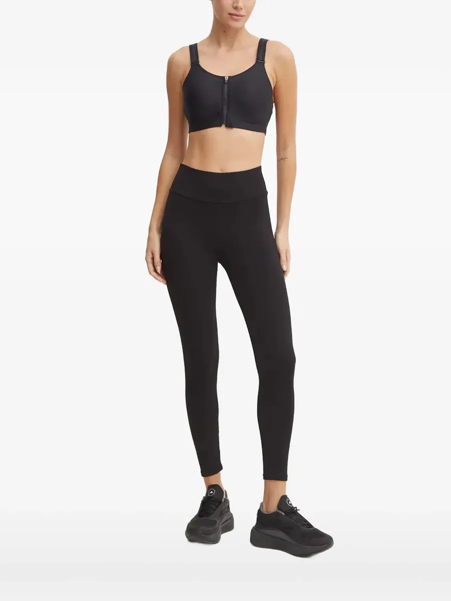 Infinity 2.0 high zip-up logo-strap sports bra 1