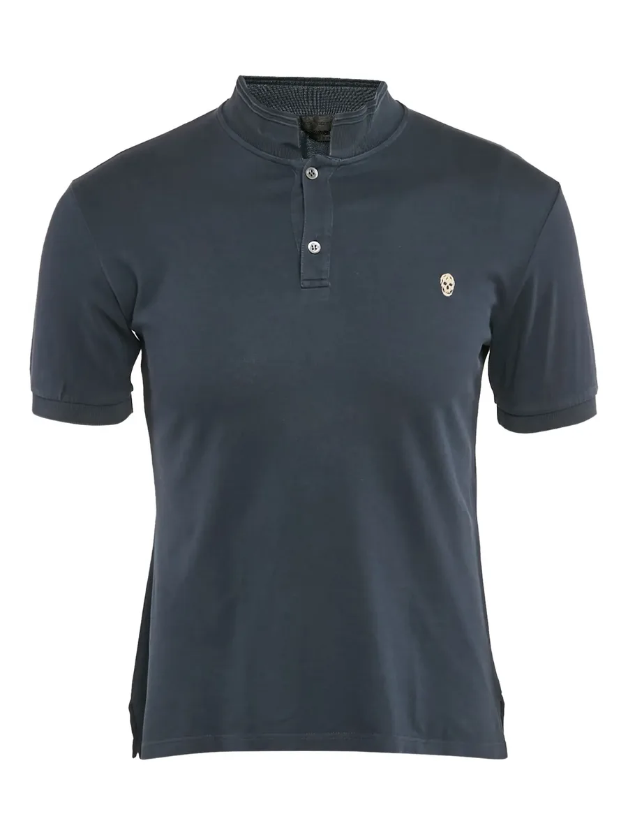 skull-detail polo shirt 1