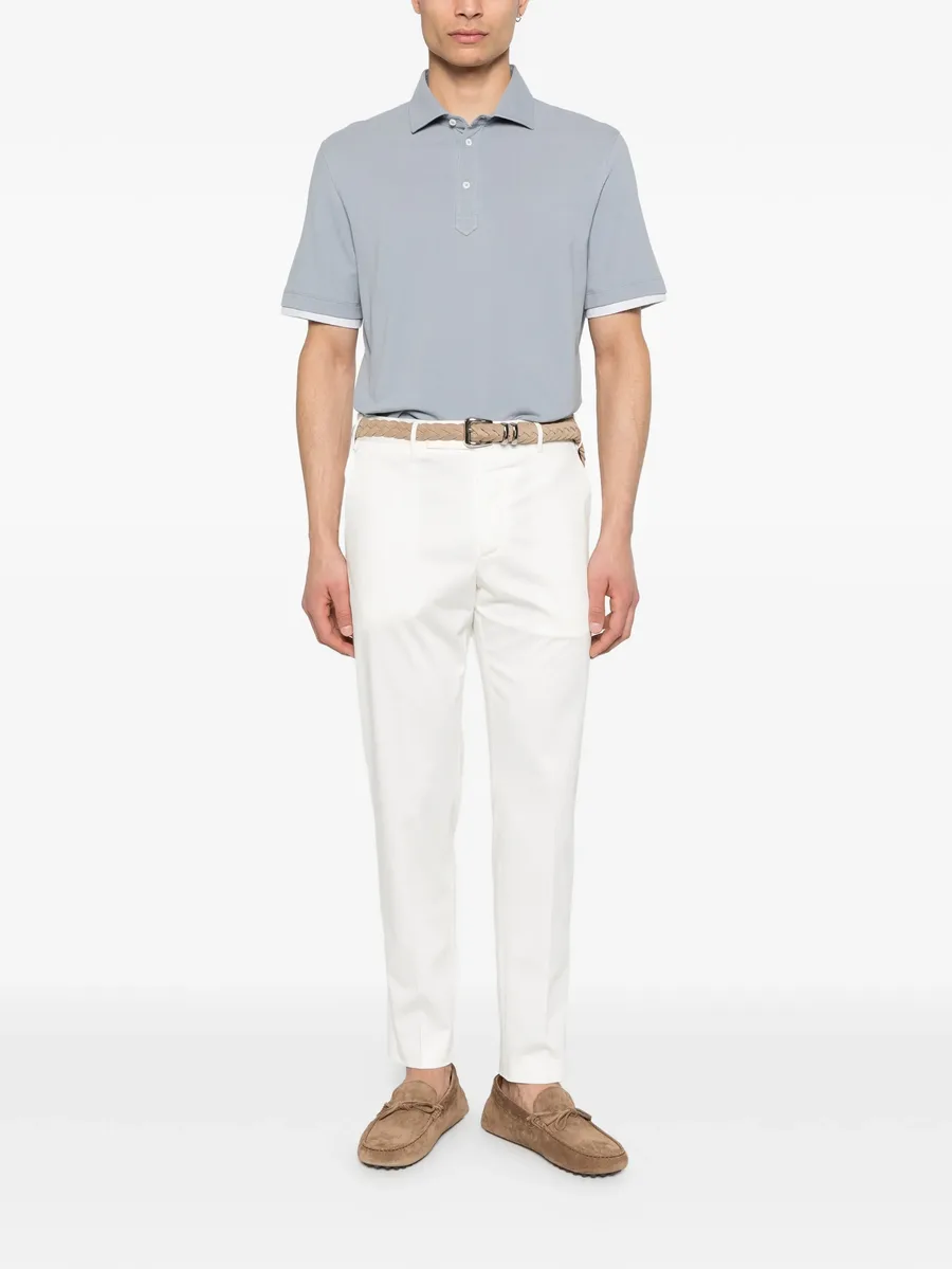 buttoned short-sleeve polo shirt 4
