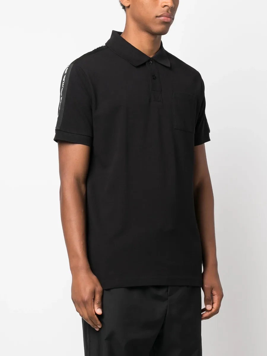 logo-tape cotton polo shirt 6