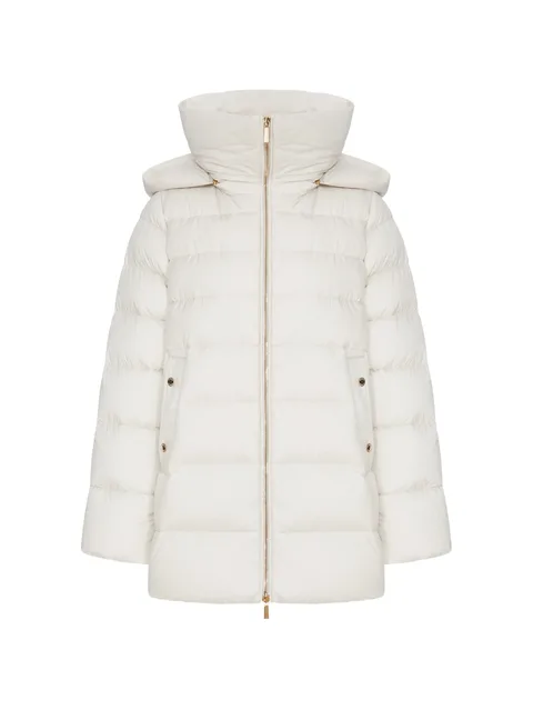 quilted hooded coat