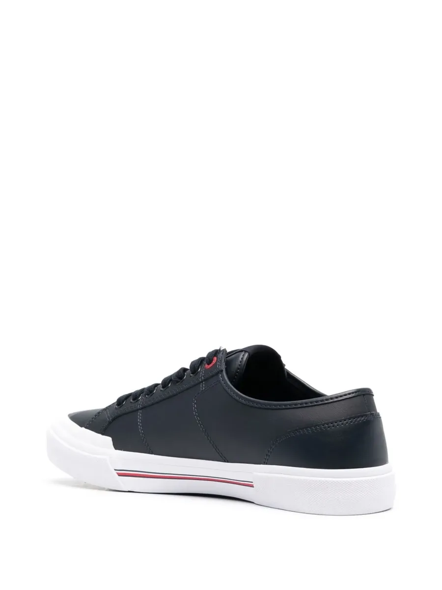logo-embroidered low-top leather sneakers 6
