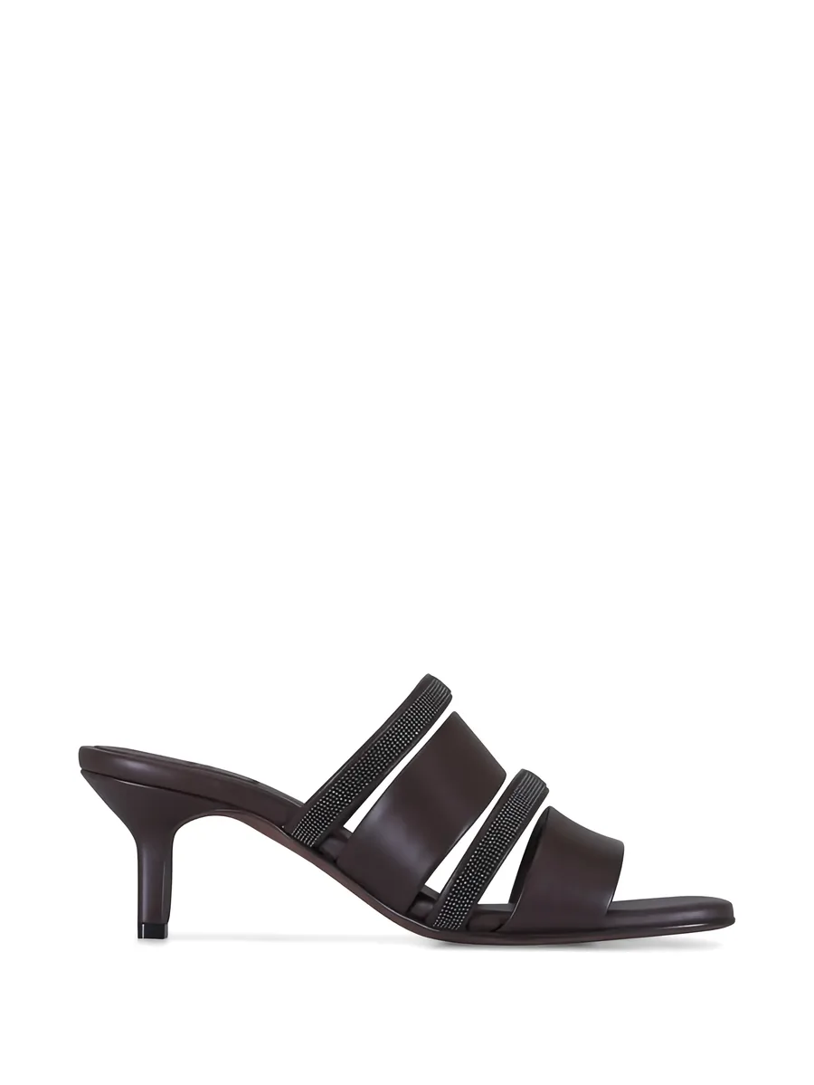 Monili-embellished leather sandals 2