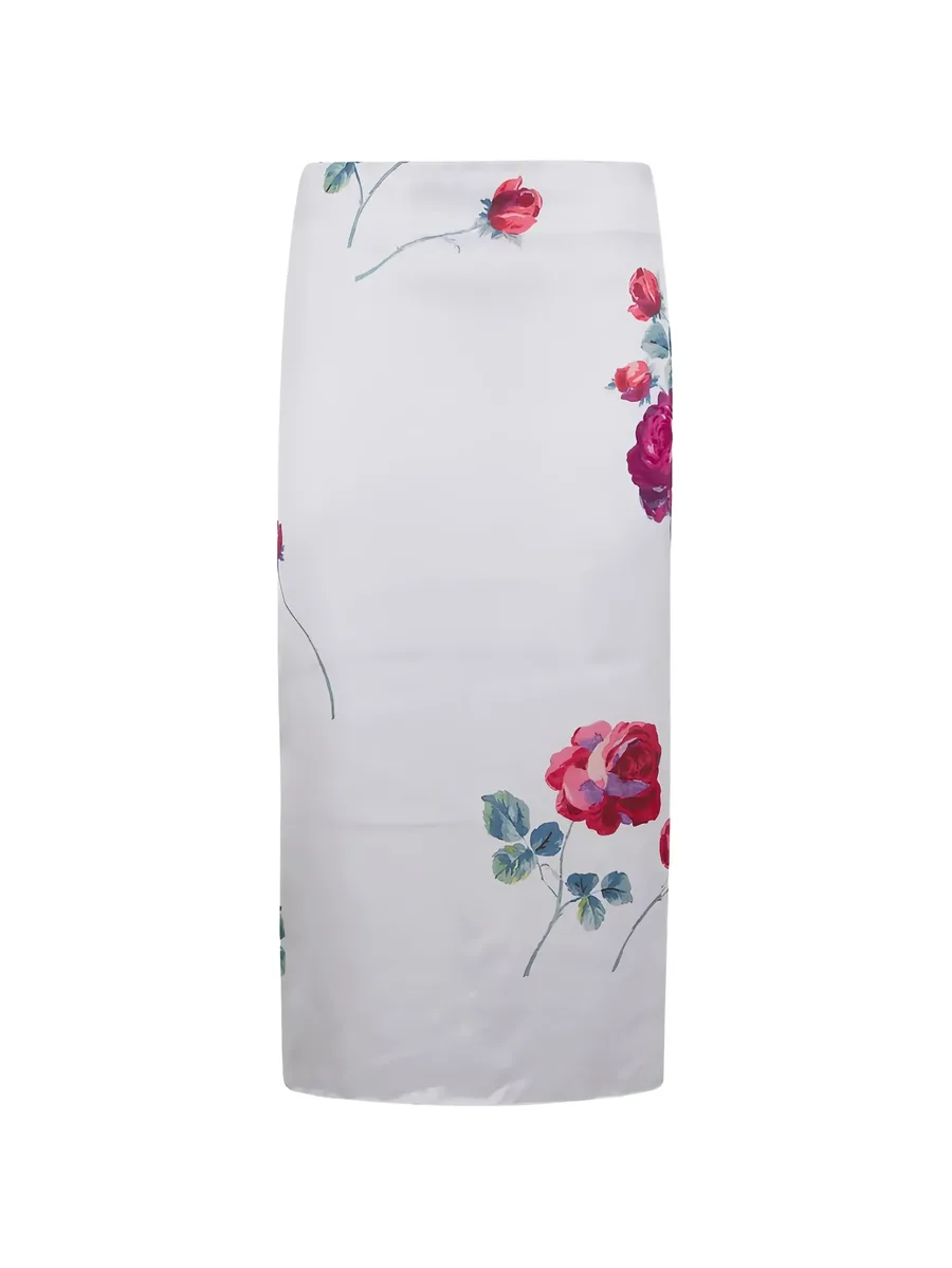 floral-print midi skirt 1